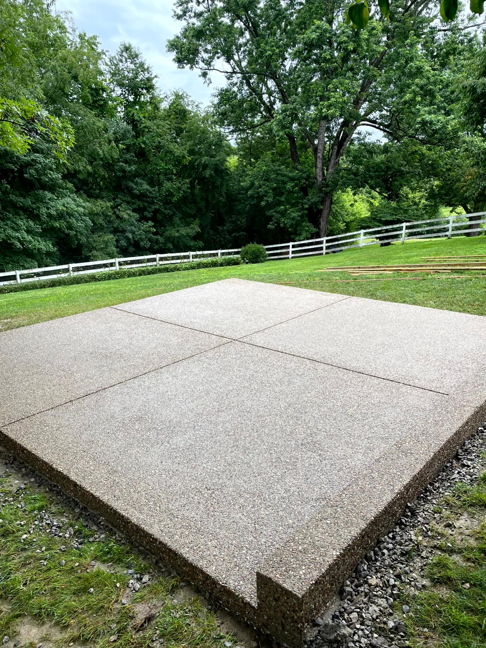 Residential Exposed Concrete Patio