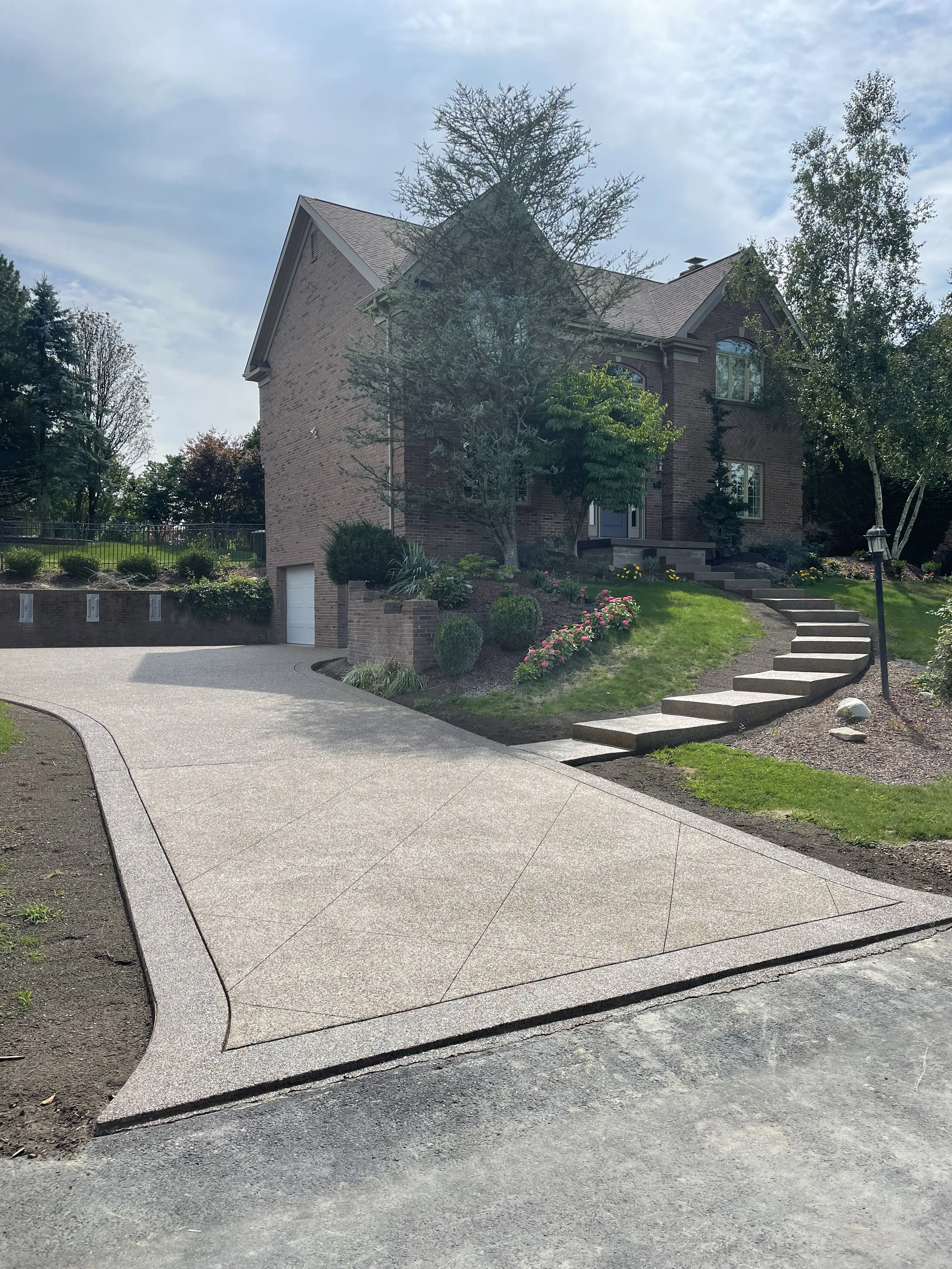 New Home Concrete Driveway Installation