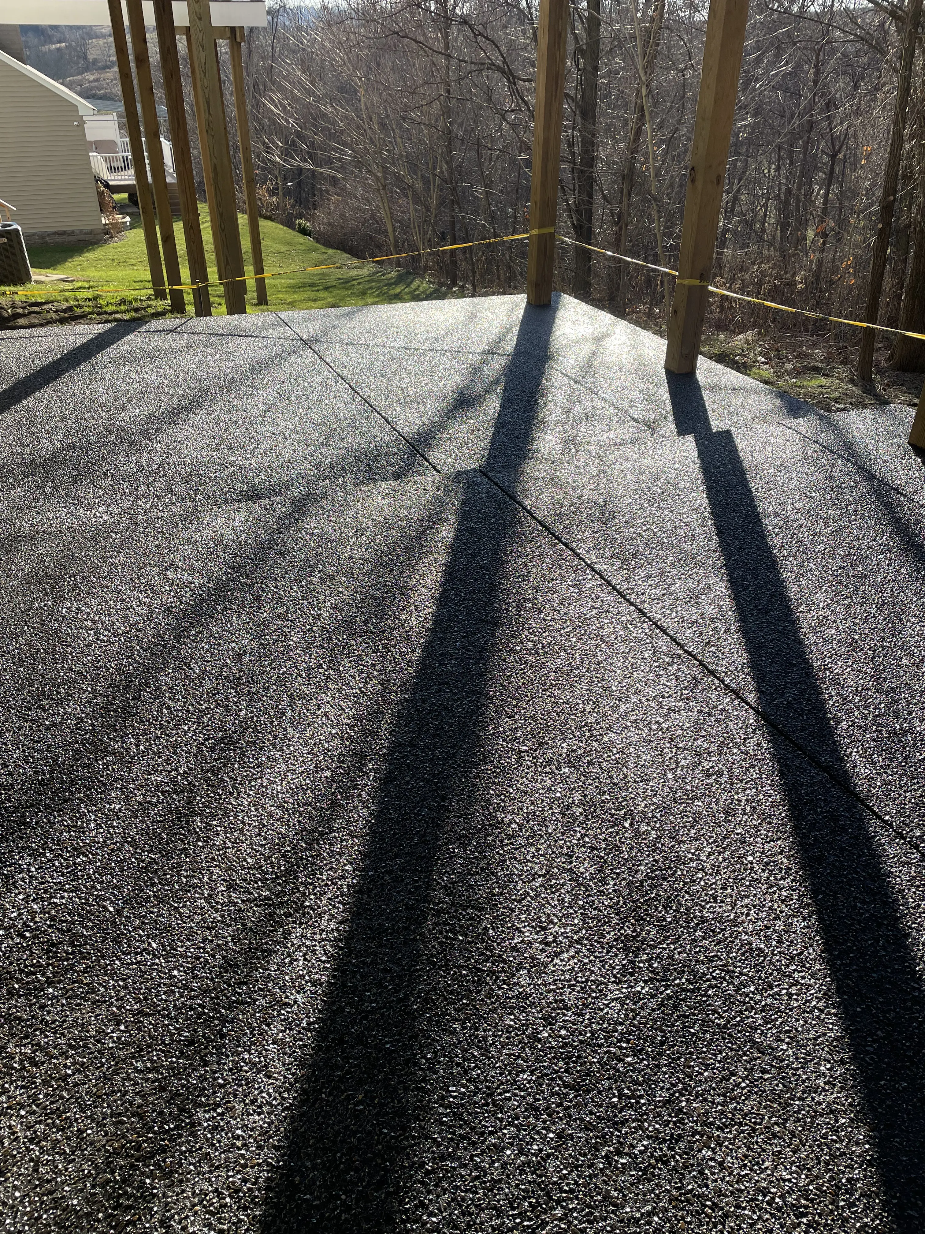 Exposed Concrete Patio Install